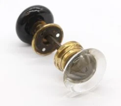 Antique Black Ceramic & Clear Glass Passage Door Knob Set 11 Antique Black Ceramic & Clear Glass Passage Door Knob Set -OGT Sale Store q276797 04