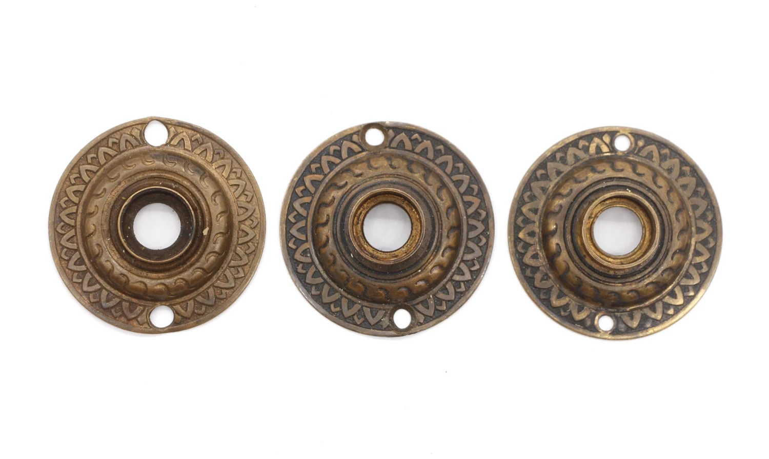 Antique Radial Brass 1.875 In. Door Rosette 6 Antique Radial Brass 1.875 In. Door Rosette - Image 4