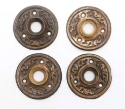 Antique 2 In. Pressed Steel 3 Fold Door Rosette 9 Antique 2 In. Pressed Steel 3 Fold Door Rosette -OGT Sale Store q277000 04