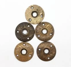 Antique 2 Fold Bronze 2 In. Floral Door Rosette -OGT Sale Store q277015 04