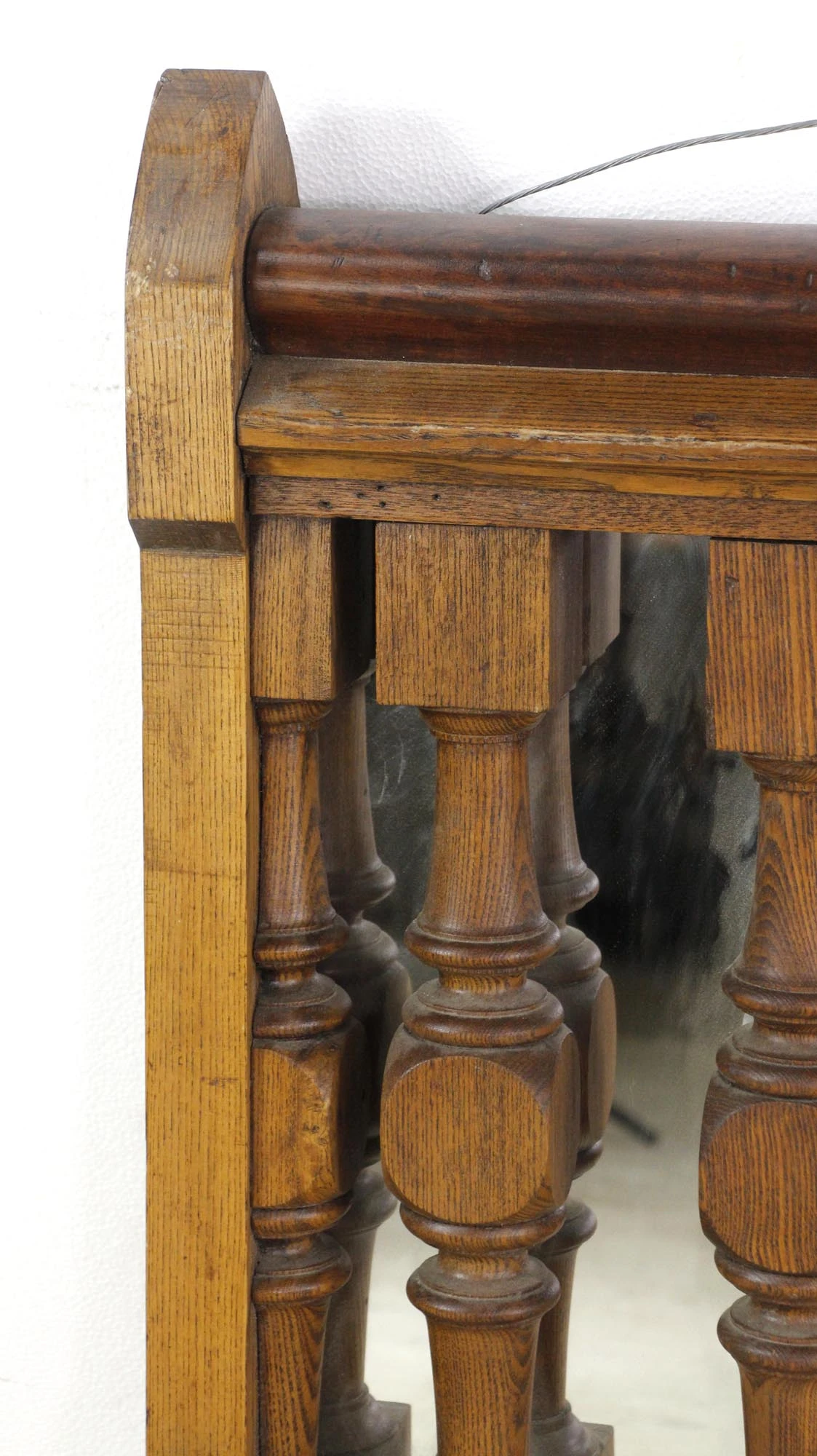 Architectural Antique Bannister Turned Wall Mirror 6 Architectural Antique Bannister Turned Wall Mirror - Image 4