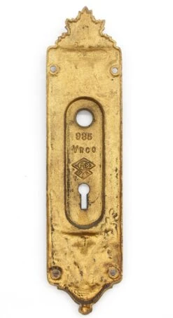 Antique Russell & Erwin Bronze Passage 9.375 In. Door Back Plate 10 Antique Russell & Erwin Bronze Passage 9.375 In. Door Back Plate -OGT Sale Store q277087 04