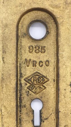 Antique Russell & Erwin Bronze Passage 9.375 In. Door Back Plate 11 Antique Russell & Erwin Bronze Passage 9.375 In. Door Back Plate -OGT Sale Store q277087 05