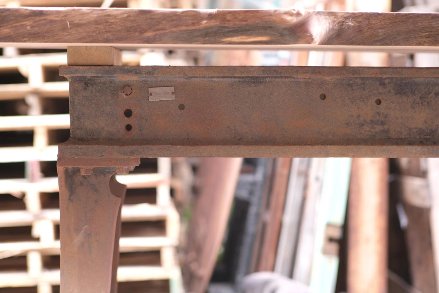 14 Ft. Industrial Cast Iron Base Unfinished Live Edge Walnut Slab Table 8 14 Ft. Industrial Cast Iron Base Unfinished Live Edge Walnut Slab Table - Image 6