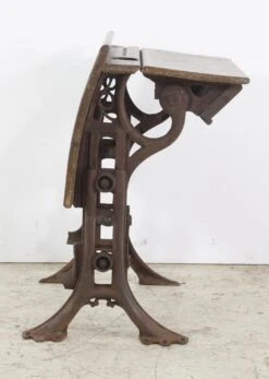 Antique Folding School Row Desk With Cast Iron Legs 14 Antique Folding School Row Desk With Cast Iron Legs -OGT Sale Store q277237 04