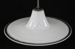Hand Blown White Swirled Glass Pendant Light 16 Hand Blown White Swirled Glass Pendant Light -OGT Sale Store q277332 04