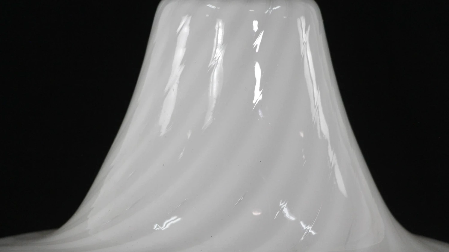 Hand Blown White Swirled Glass Pendant Light 7 Hand Blown White Swirled Glass Pendant Light - Image 5