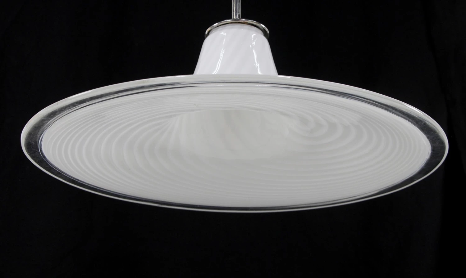 Hand Blown White Swirled Glass Pendant Light 10 Hand Blown White Swirled Glass Pendant Light - Image 8