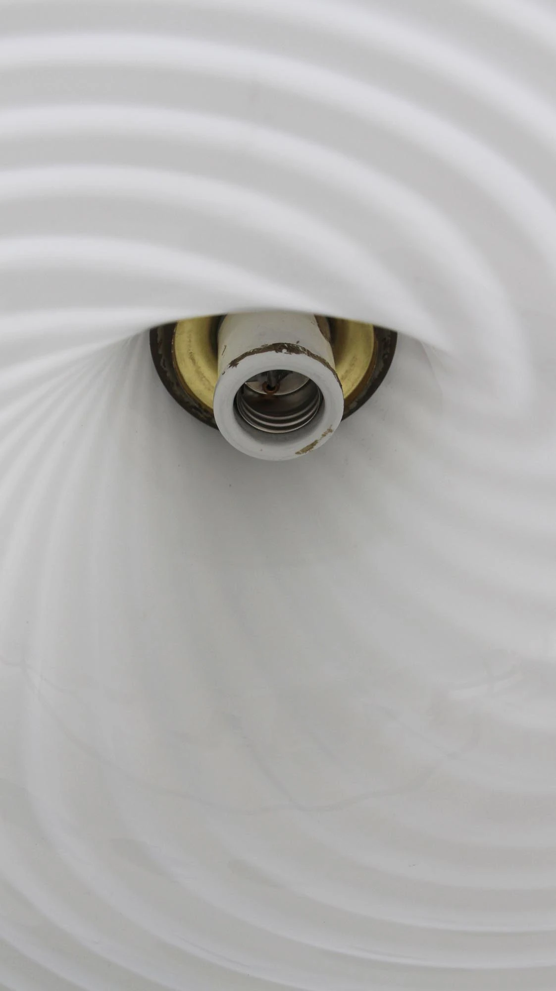 Hand Blown White Swirled Glass Pendant Light 12 Hand Blown White Swirled Glass Pendant Light - Image 10