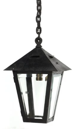 1940s Wrought Iron & Brass Ceiling Exterior Lantern 14 1940s Wrought Iron & Brass Ceiling Exterior Lantern -OGT Sale Store q277367 04
