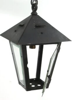 1940s Wrought Iron & Brass Ceiling Exterior Lantern 17 1940s Wrought Iron & Brass Ceiling Exterior Lantern -OGT Sale Store q277367 07