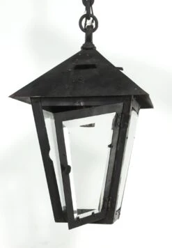 1940s Wrought Iron & Brass Ceiling Exterior Lantern 18 1940s Wrought Iron & Brass Ceiling Exterior Lantern -OGT Sale Store q277367 08