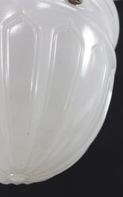 1910 Fluted Cast Milk Glass Gothic Dish Pendant Light 19 1910 Fluted Cast Milk Glass Gothic Dish Pendant Light -OGT Sale Store q277379 07