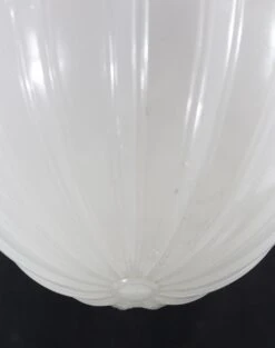 1910 Fluted Cast Milk Glass Gothic Dish Pendant Light 21 1910 Fluted Cast Milk Glass Gothic Dish Pendant Light -OGT Sale Store q277379 09