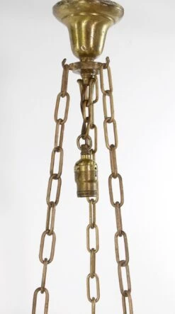 1910 Fluted Cast Milk Glass Gothic Dish Pendant Light 22 1910 Fluted Cast Milk Glass Gothic Dish Pendant Light -OGT Sale Store q277379 10