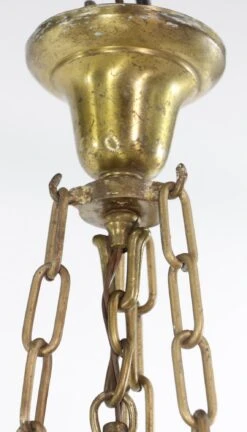 1910 Fluted Cast Milk Glass Gothic Dish Pendant Light 23 1910 Fluted Cast Milk Glass Gothic Dish Pendant Light -OGT Sale Store q277379 11