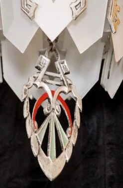 1930s Art Deco Polychrome Pendant Light With Etched Glass 14 1930s Art Deco Polychrome Pendant Light With Etched Glass -OGT Sale Store q277515 06