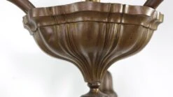 1900s Rococo Sheffield Brass 3 Arm Semi Flush Mount Light 14 1900s Rococo Sheffield Brass 3 Arm Semi Flush Mount Light -OGT Sale Store q277659 06