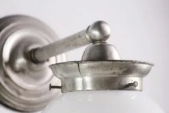 Bamberger’s Department Store 1890s Silver Wall Sconces With Globe -OGT Sale Store q277770 04