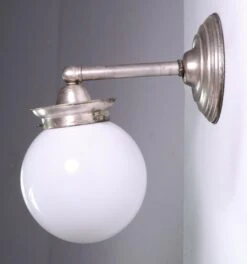 Bamberger’s Department Store 1890s Silver Wall Sconces With Globe -OGT Sale Store q277770 05