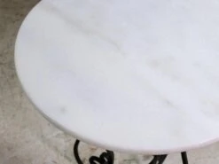 21 In. Round Marble Top Table With Wrought Iron Base 11 21 In. Round Marble Top Table With Wrought Iron Base -OGT Sale Store q277811 04