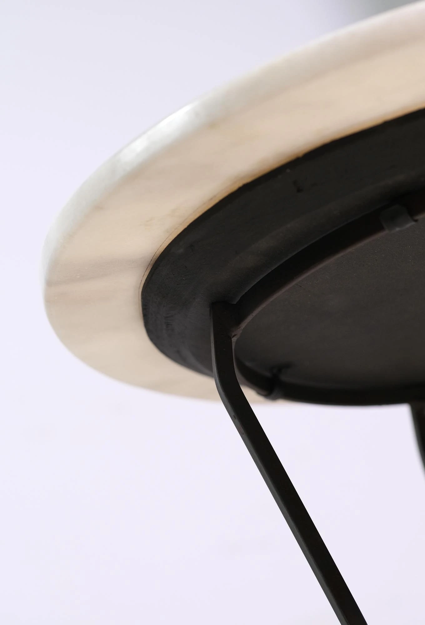 21 In. Round Marble Top Table With Wrought Iron Base 7 21 In. Round Marble Top Table With Wrought Iron Base - Image 5