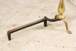 Antique Pair Of Steeple Brass Andirons 9 Antique Pair Of Steeple Brass Andirons -OGT Sale Store q277829 04
