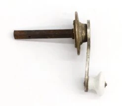 Antique Ornate Nickel Over Brass Bell Lever 11 Antique Ornate Nickel Over Brass Bell Lever -OGT Sale Store q277877 04