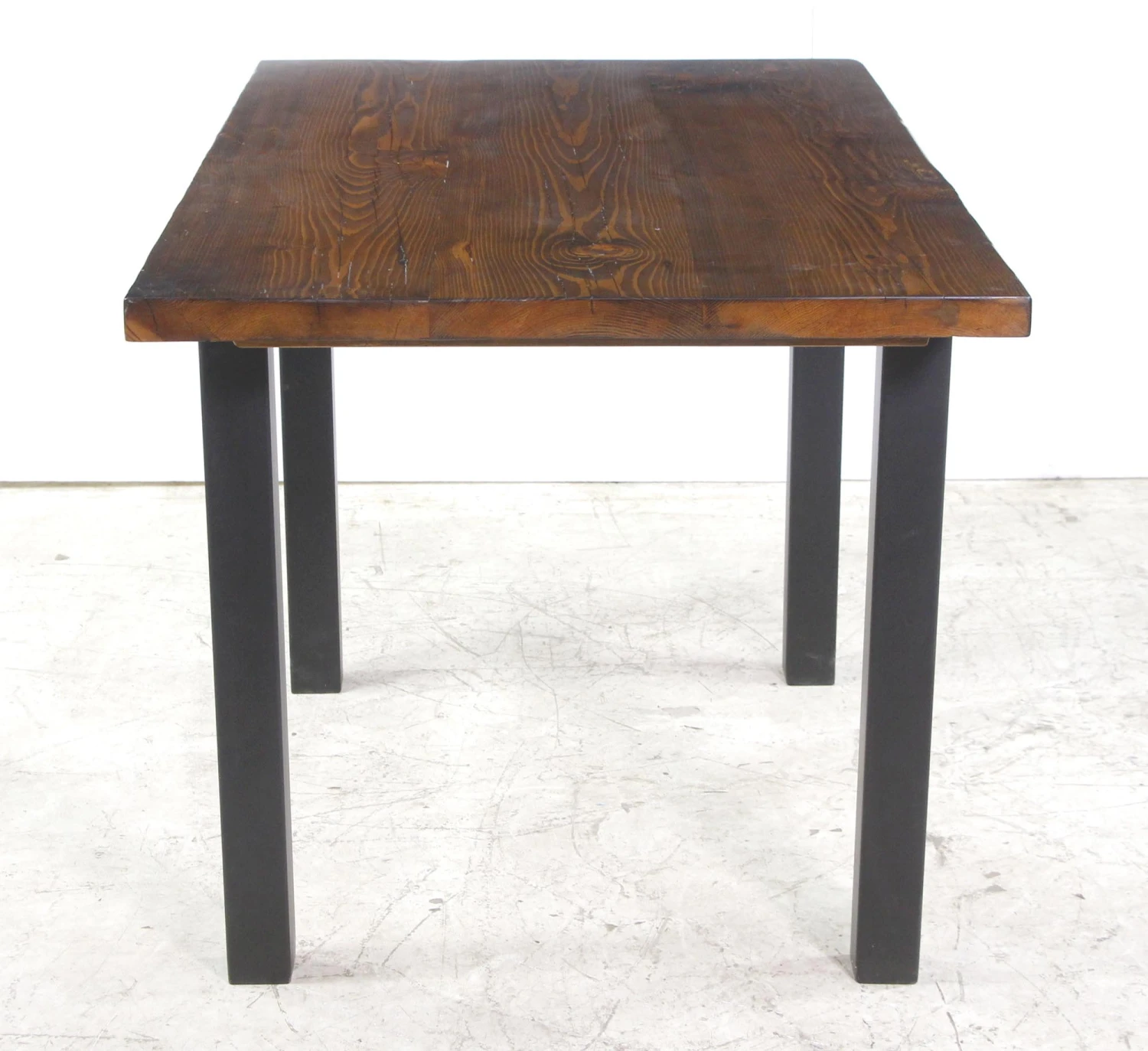 Handmade 4 Ft. Provincial Pine Steel Tube Leg Dining Table 6 Handmade 4 Ft. Provincial Pine Steel Tube Leg Dining Table - Image 5