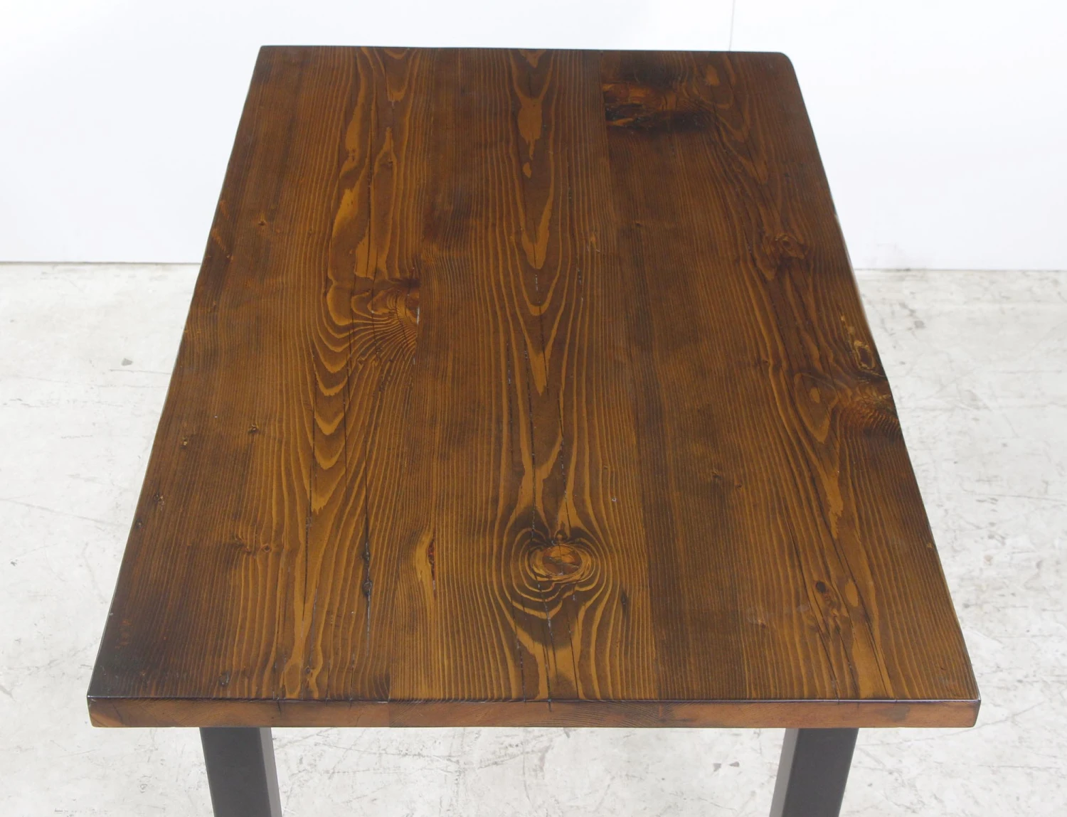 Handmade 4 Ft. Provincial Pine Steel Tube Leg Dining Table 8 Handmade 4 Ft. Provincial Pine Steel Tube Leg Dining Table - Image 7