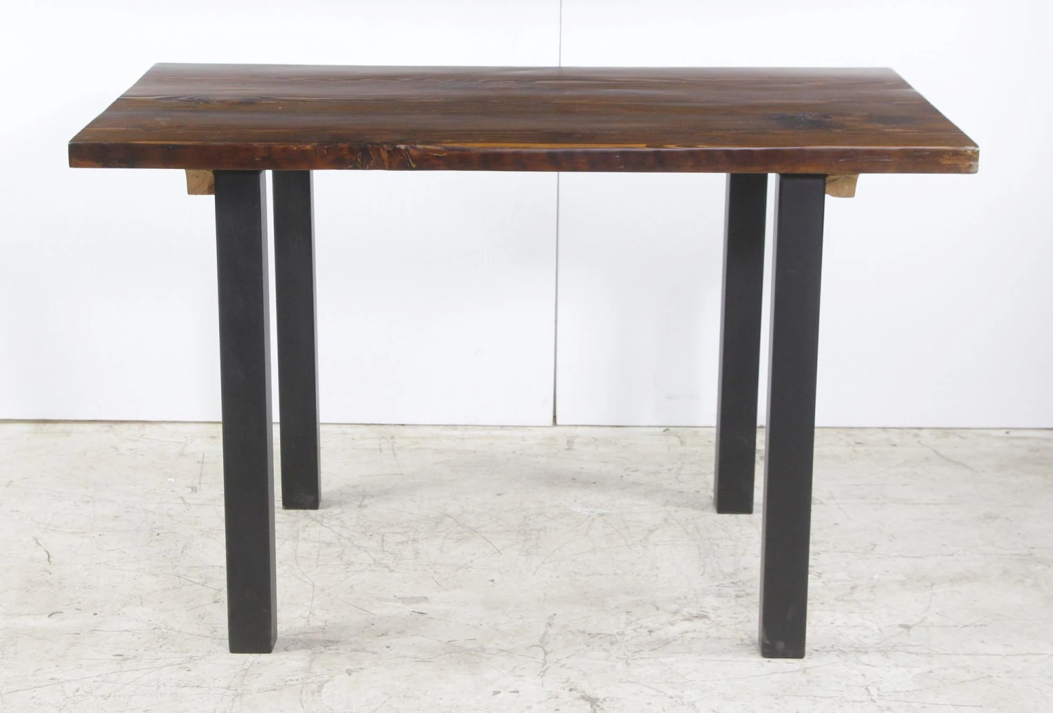 Handmade 4 Ft. Provincial Pine Steel Tube Leg Dining Table 12 Handmade 4 Ft. Provincial Pine Steel Tube Leg Dining Table - Image 11