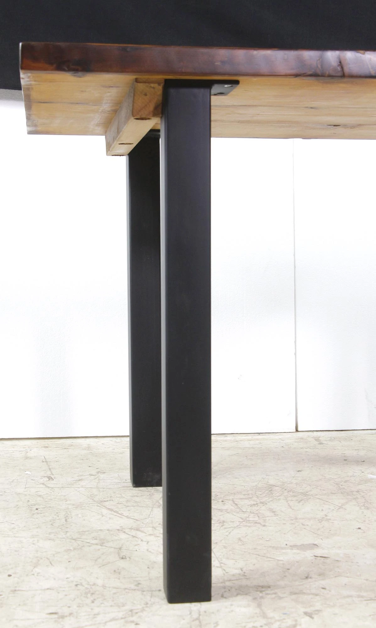 Handmade 4 Ft. Provincial Pine Steel Tube Leg Dining Table 14 Handmade 4 Ft. Provincial Pine Steel Tube Leg Dining Table - Image 13