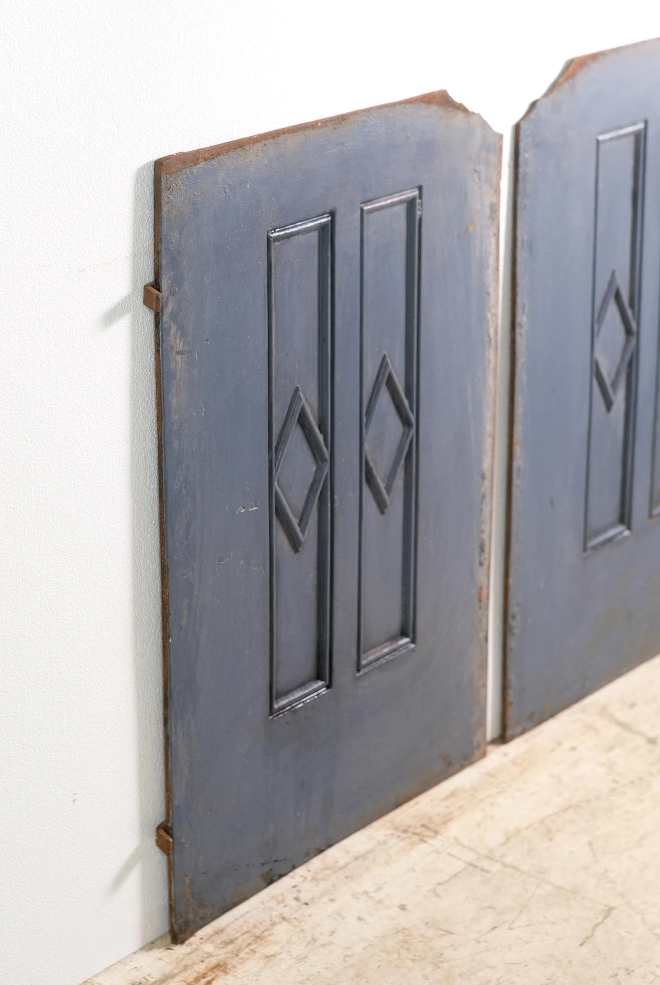 Pair Of Antique Gray Fireplace Interior Wall Backs 7 Pair Of Antique Gray Fireplace Interior Wall Backs - Image 5