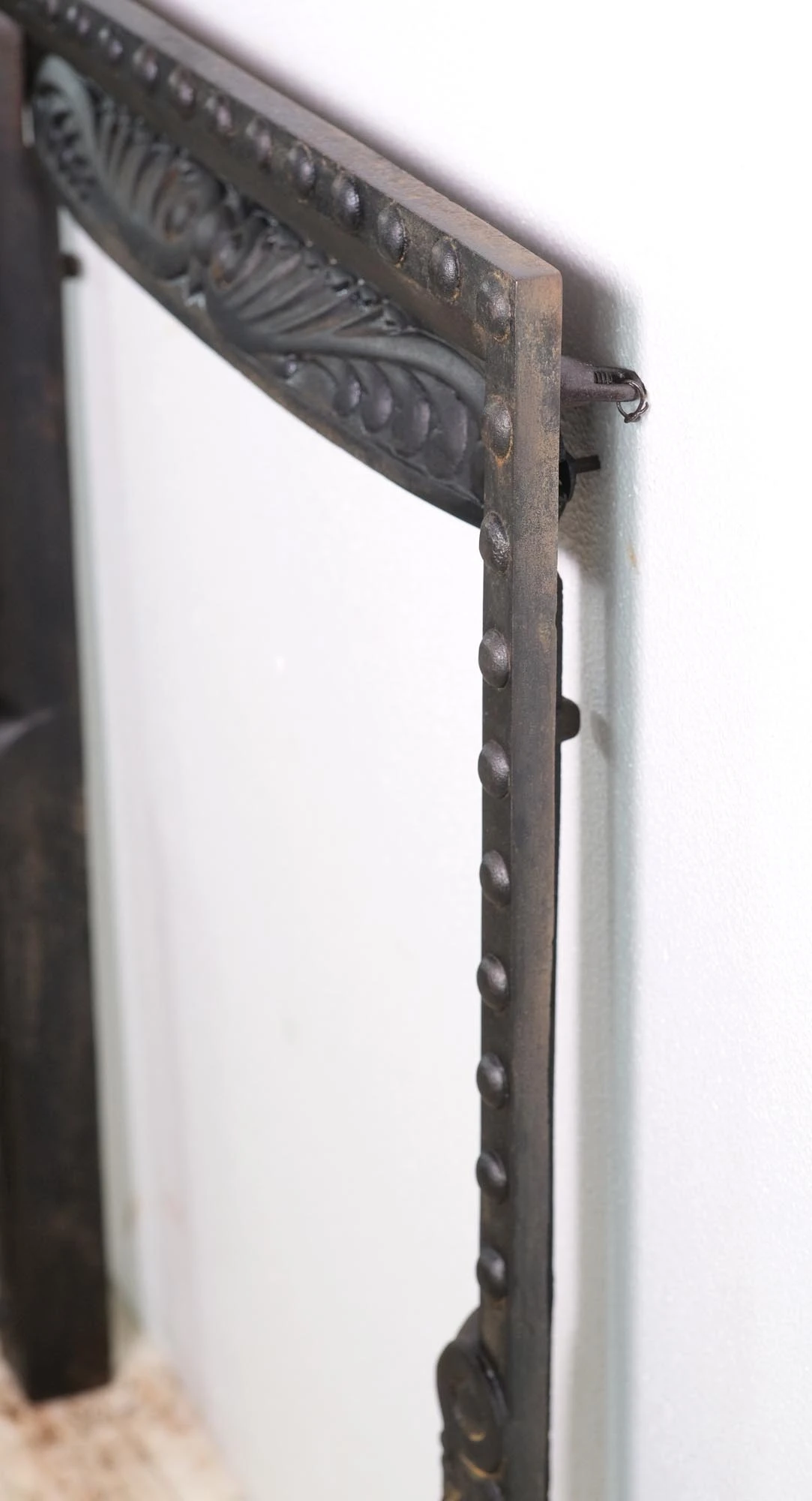 19th Century Studded Black Cast Iron Fireplace Insert 8 19th Century Studded Black Cast Iron Fireplace Insert - Image 6