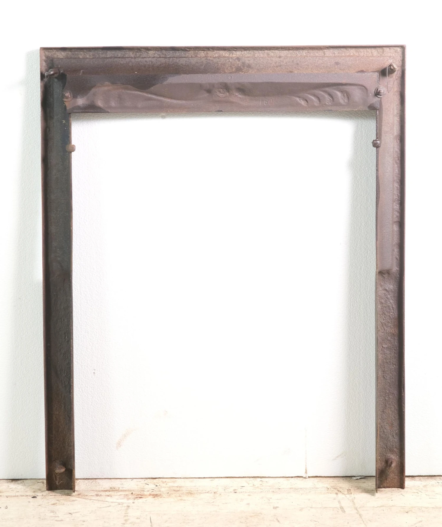 19th Century Studded Black Cast Iron Fireplace Insert 9 19th Century Studded Black Cast Iron Fireplace Insert - Image 7