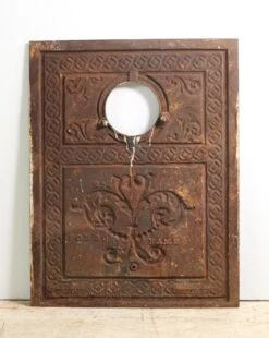 Antique Cast Iron Beaded Swag Circular Cutout Fireplace Insert 13 Antique Cast Iron Beaded Swag Circular Cutout Fireplace Insert -OGT Sale Store q277905 06