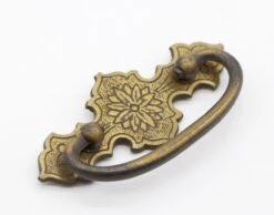 Pair Of Vintage 4 In. Brass Floral Bail Drawer Pulls -OGT Sale Store q277933 04