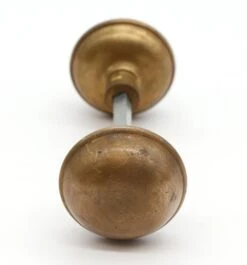 Vintage Pair Of Round Brass Classic Passage Door Knobs 9 Vintage Pair Of Round Brass Classic Passage Door Knobs -OGT Sale Store q277939 04