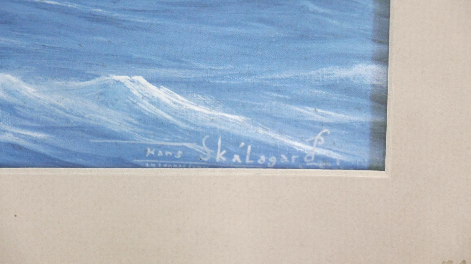 Antique Hans Skalagard Wood Frame Sailboat Print 6 Antique Hans Skalagard Wood Frame Sailboat Print - Image 4