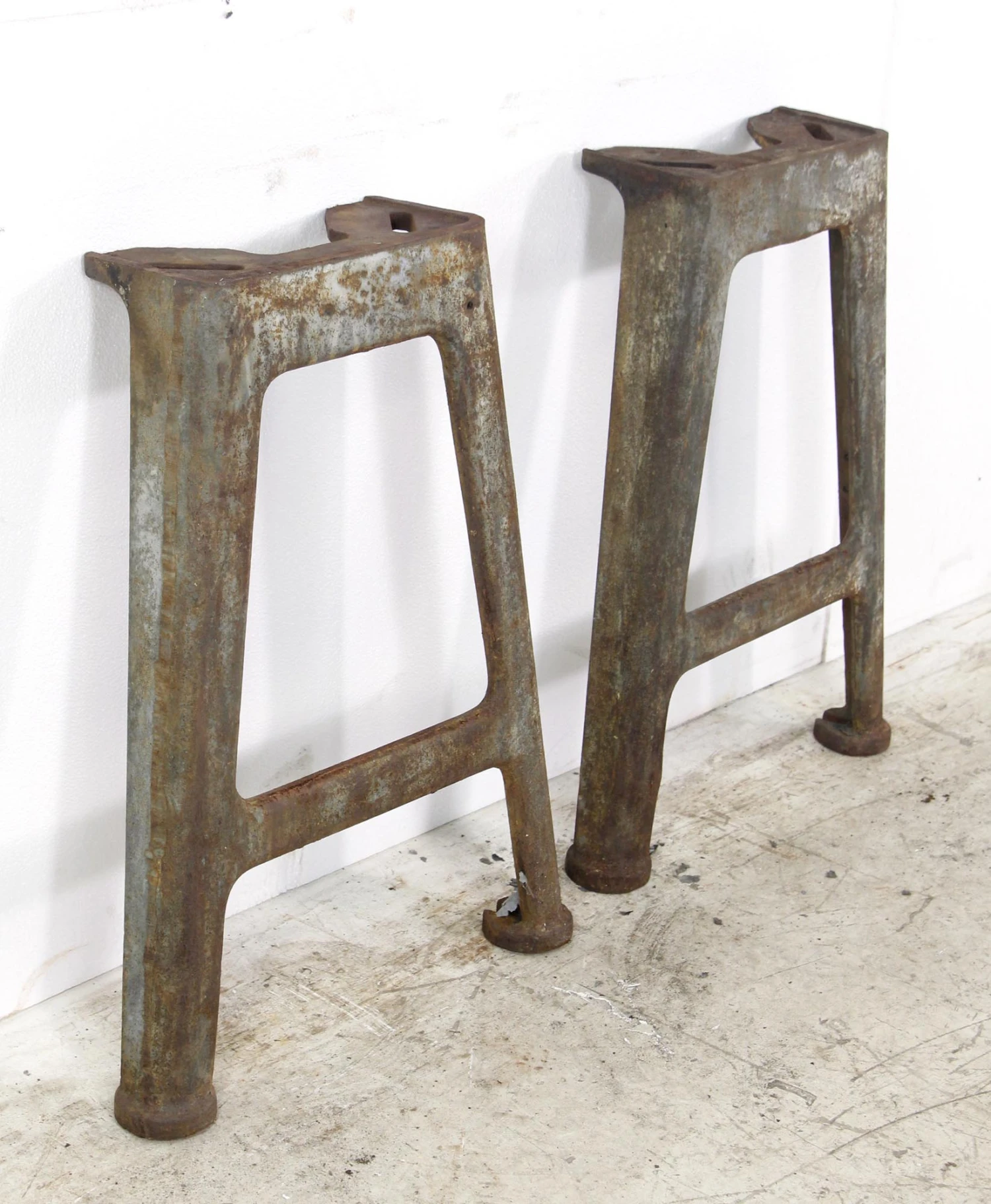 Pair Of Cast Iron Industrial Antique Table Legs 7 Pair Of Cast Iron Industrial Antique Table Legs - Image 5