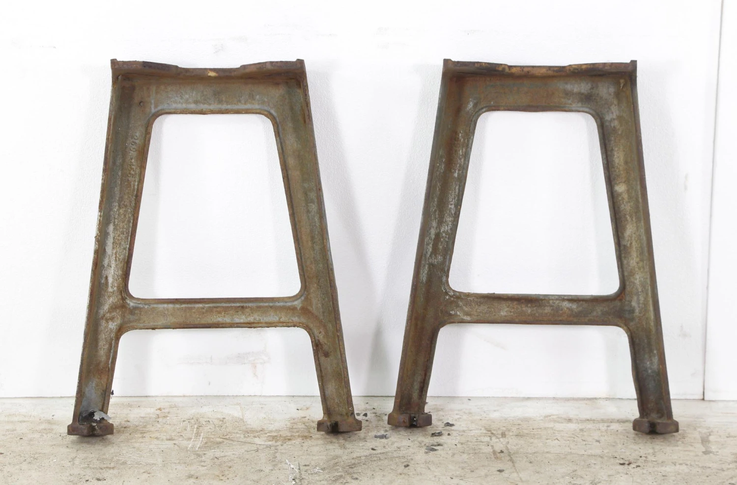 Pair Of Cast Iron Industrial Antique Table Legs 9 Pair Of Cast Iron Industrial Antique Table Legs - Image 7