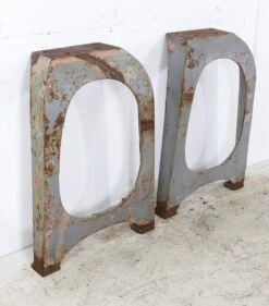 Pair Of Rounded Cast Iron Industrial Legs 13 Pair Of Rounded Cast Iron Industrial Legs -OGT Sale Store q277974 05