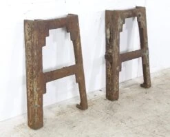 Pair Of Antique Art Deco Cast Iron Table Legs -OGT Sale Store q277975 05