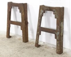 Pair Of Antique Art Deco Cast Iron Table Legs -OGT Sale Store q277975 06
