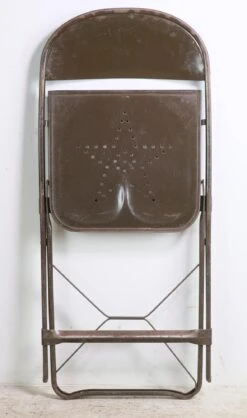 Vintage Star Cutout Brown Seat Steel Folding Chair 20 Vintage Star Cutout Brown Seat Steel Folding Chair -OGT Sale Store q278134 09