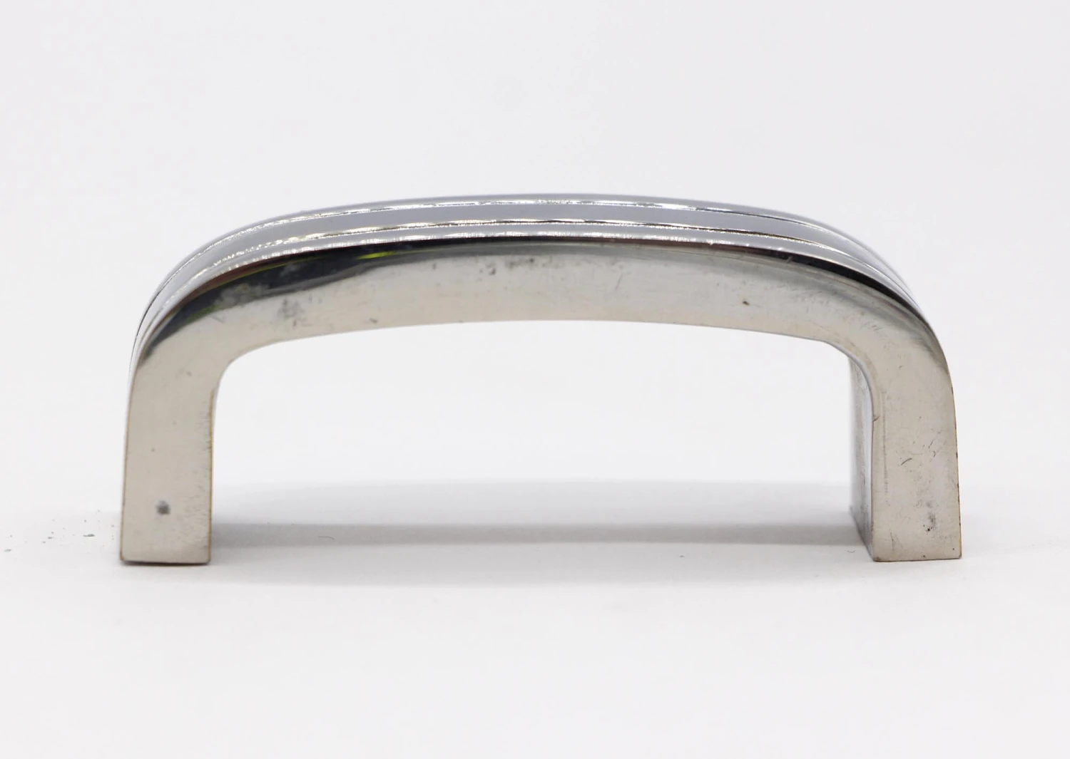 Vintage 2.25 In. Art Deco Chromed Brass Bridge Drawer Pull 6 Vintage 2.25 In. Art Deco Chromed Brass Bridge Drawer Pull - Image 4