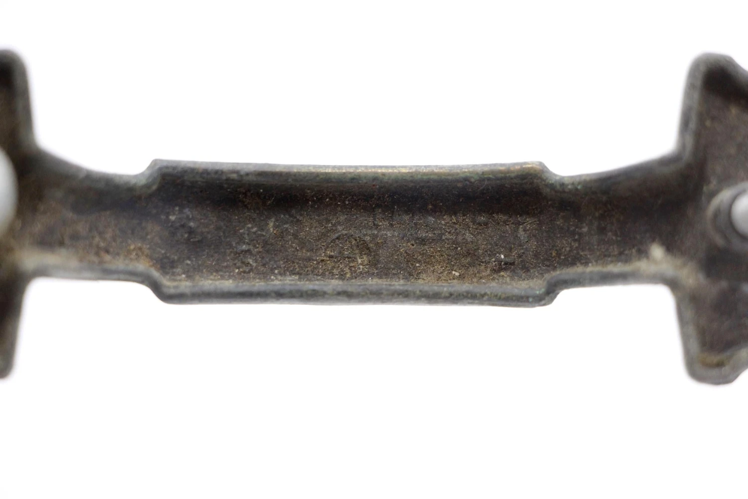 Arts & Crafts Hammered Pressed Brass Vintage Bridge Drawer Pull 7 Arts & Crafts Hammered Pressed Brass Vintage Bridge Drawer Pull - Image 5