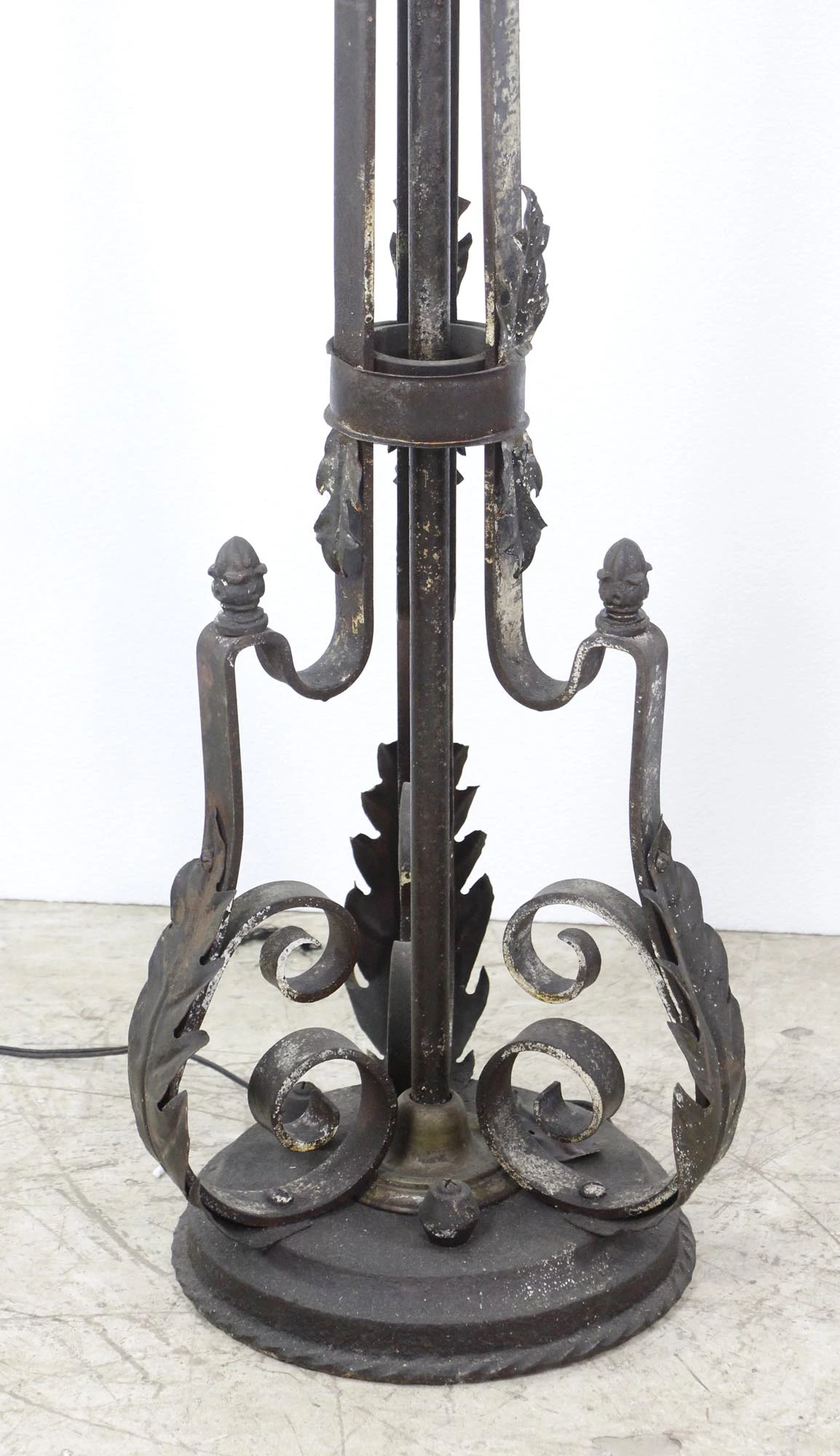Pair Of Wrought Iron 19th Century Candelabra Floor Lamps 6 Pair Of Wrought Iron 19th Century Candelabra Floor Lamps - Image 4