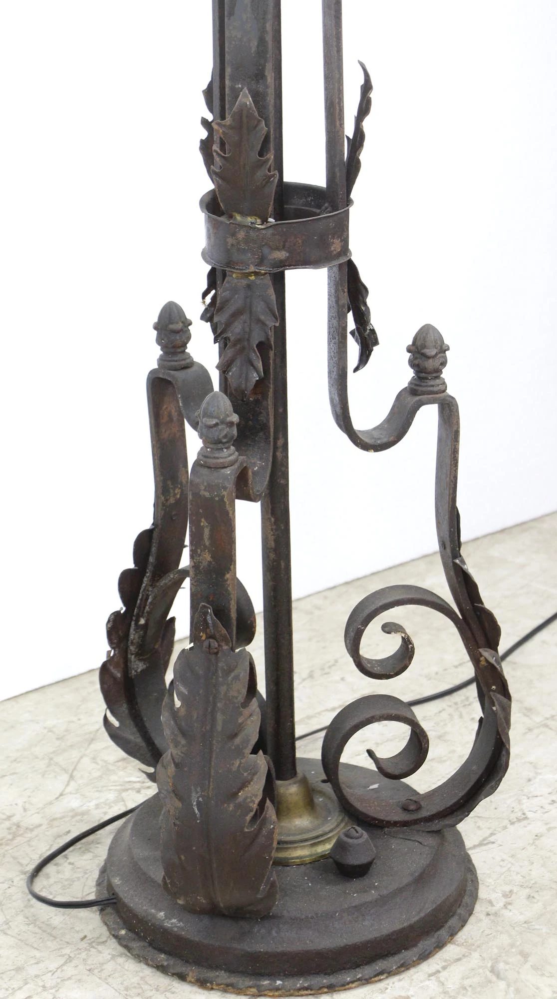 Pair Of Wrought Iron 19th Century Candelabra Floor Lamps 10 Pair Of Wrought Iron 19th Century Candelabra Floor Lamps - Image 8