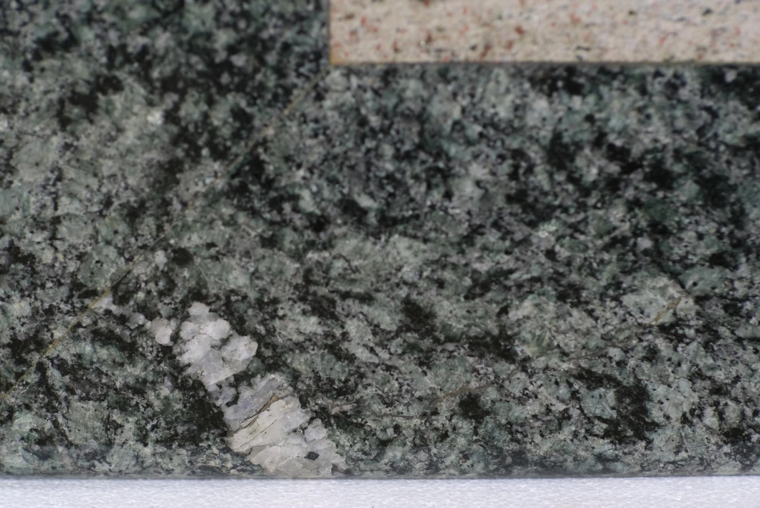 Reclaimed 7.8 Ft. Green & Mauve Polychromatic Inlaid Granite Slab 7 Reclaimed 7.8 Ft. Green & Mauve Polychromatic Inlaid Granite Slab - Image 5